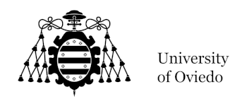 Emblema de la Universidad de Oviedo negro Horizontal