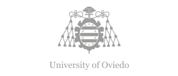 Emblema de la Universidad de Oviedo plata Vertical