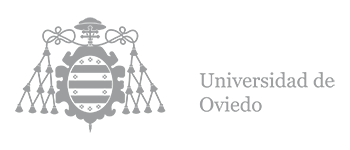 Emblema de la Universidad de Oviedo plata Horizontal