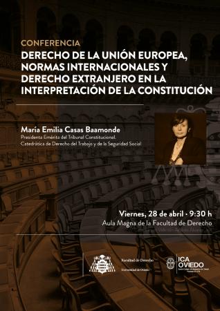 Conferencia de María Emilia Casas, presidenta emérita del Tribunal Constitucional