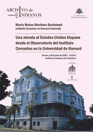 Conferencia de Marta Mateo: “Una mirada al Estados Unidos hispano desde el Observatorio del Instituto Cervantes en la Universidad de Harvard”