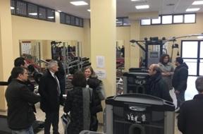 Imagen El rector inaugura un gimnasio en el edificio de Marina Civil, que...