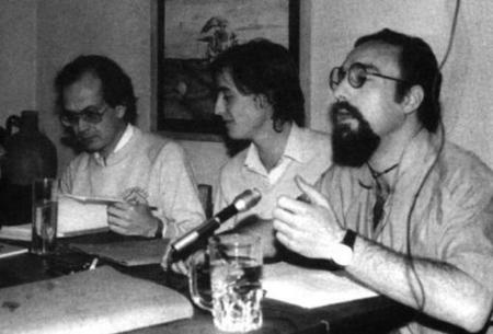 Álvaro Salvador, Luis García Montero y Javier Egea