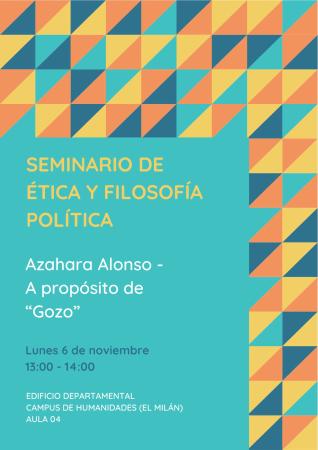 Seminario de Ética y Filosofía con Azahara Alonso 