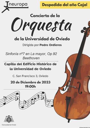 El INEUROPA presenta el concierto "Despedida del año Cajal" de la Orquesta de la Universidad de Oviedo